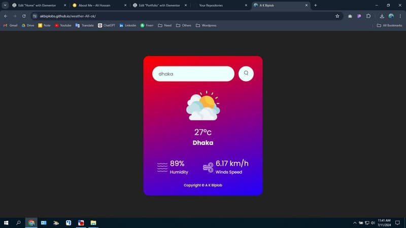 Weather App By A K Biplob